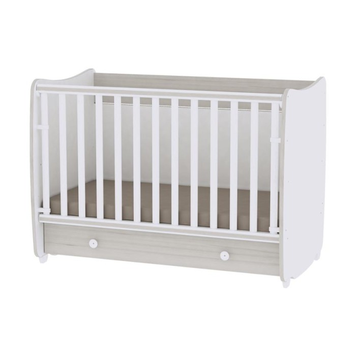 Βρεφικό Κρεβατάκι 2 Επιπέδων Dream New 60x120 Lorelli Light Oak