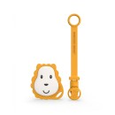 Βρεφικό Σετ Κλιπ Πιπίλας & Μασητικό Κίτρινο Matchstick Monkey