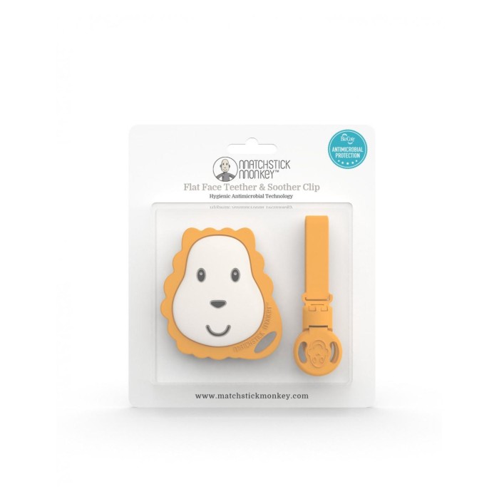 Βρεφικό Σετ Κλιπ Πιπίλας & Μασητικό Κίτρινο Matchstick Monkey