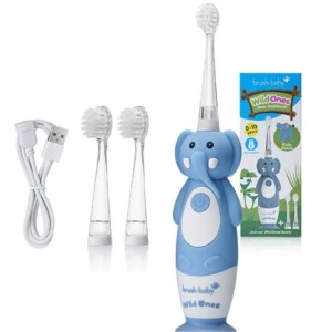 Brush Baby Επαναφορτιζόμενη Ηλεκτρική Οδοντόβουρτσα WildOnes 0-10 ετών Elephant