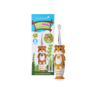 Brush Baby Επαναφορτιζόμενη Ηλεκτρική Οδοντόβουρτσα WildOnes 0-10 ετών Tiger Brush Baby Επαναφορτιζόμενη Ηλεκτρική Οδοντόβουρτσα WildOnes 0-10 ετών Tiger