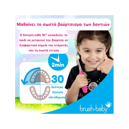 Brush Baby Ηλεκτρική Οδοντόβουρτσα KidzSonic® 3+ ετών Flamingo Brush Baby Ηλεκτρική Οδοντόβουρτσα KidzSonic® 3+ ετών Flamingo