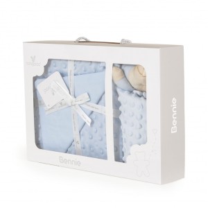 Cangaroo Κουβέρτα 75/100 cm Με Παιχνίδι Bennie Blue