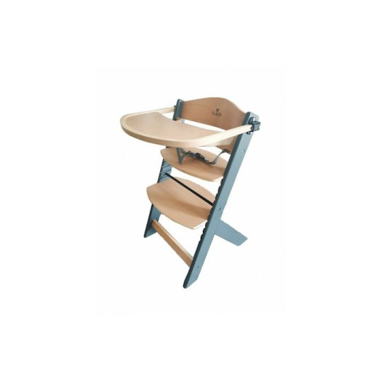 Cangaroo Ξύλινο παιδικό καρεκλάκι 2 σε 1 Nuttle Grey