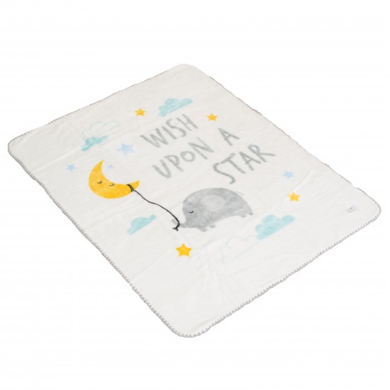 Cangaroo Βρεφική Κουβέρτα 110/140 Softy Wish Upon A Star White