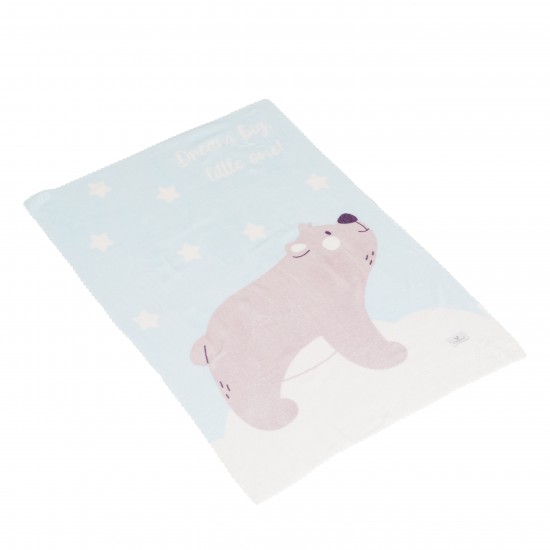 Cangaroo Βρεφική Κουβέρτα 75x100 cm Dreamy Bear Blue
