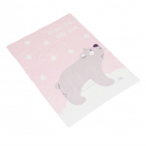 Cangaroo Βρεφική Κουβέρτα 75x100 cm Dreamy Bear Pink