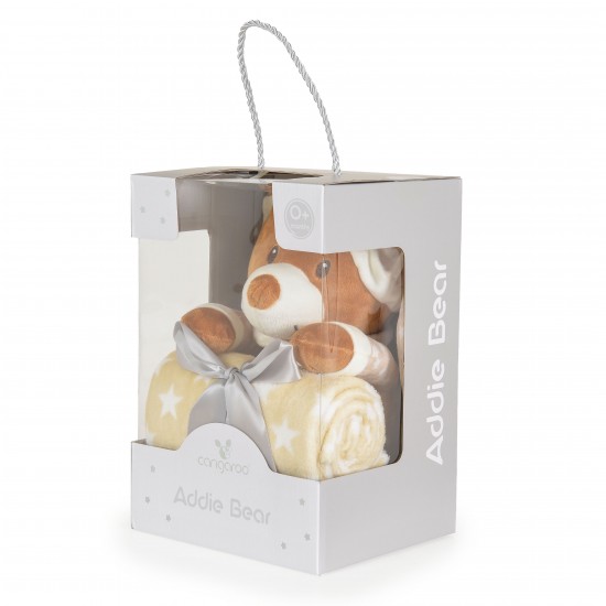 Cangaroo Βρεφική Κουβέρτα 90/75 εκ. Με  Παιχνίδι Addie Bear Μπεζ