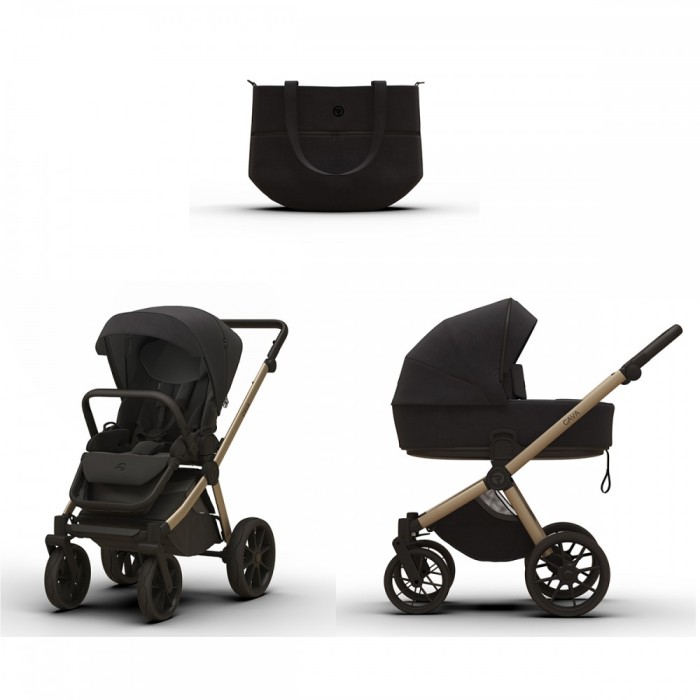 Cava Καρότσι 2σε1 Με Καλαθούνα Coal 01 Riko Cava Καρότσι 2σε1 Με Καλαθούνα Coal 01 Riko