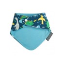 Cheeky Chompers Μπαντάνα Υφασμάτινη Με Κουμπί Dino & Ρίγες 2τμχ