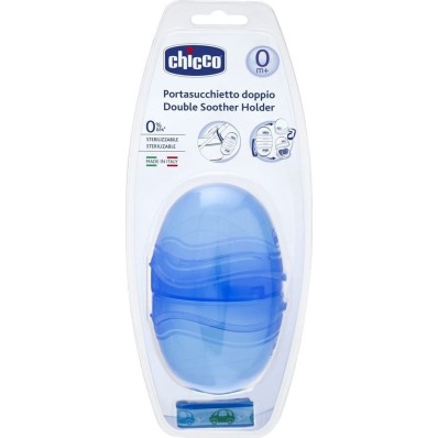 Chicco Διπλή Θήκη Πιπίλας Μπλε Chicco Διπλή Θήκη Πιπίλας Μπλε
