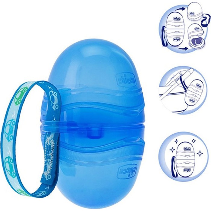 Chicco Διπλή Θήκη Πιπίλας Μπλε Chicco Διπλή Θήκη Πιπίλας Μπλε
