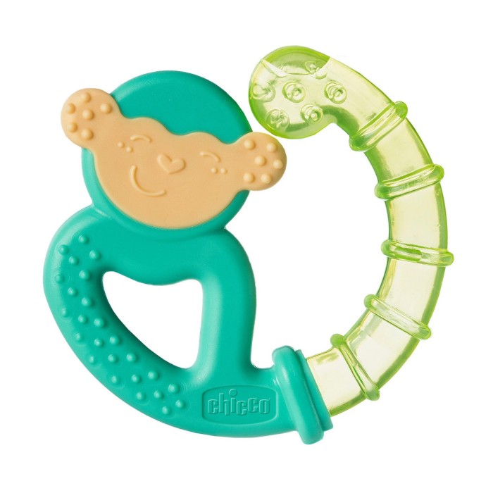 Chicco Μασητικός Κρίκος Οδοντοφυΐας Monkey Green Με Νερό Από Σιλικόνη Για 4 m+ Chicco Μασητικός Κρίκος Οδοντοφυΐας Monkey Green Με Νερό Από Σιλικόνη Για 4 m+