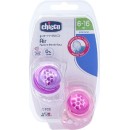 Chicco Ορθοδοντικές Πιπίλες Σιλικόνης Για 6-16+ Μηνών Ροζ 2τμχ