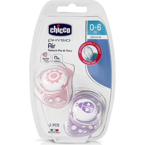Chicco Ορθοδοντικές Πιπίλες Σιλικόνης Για 0-6 Μηνών Ροζ 2τμχ Chicco Ορθοδοντικές Πιπίλες Σιλικόνης Για 0-6 Μηνών Ροζ 2τμχ