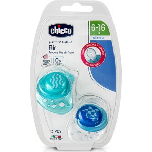 Chicco Ορθοδοντικές Πιπίλες Σιλικόνης Για 6-16+ Μηνών Σιελ2τμχ Chicco Ορθοδοντικές Πιπίλες Σιλικόνης Για 6-16+ Μηνών Σιελ2τμχ