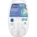 Chicco Physio Θηλές Από Σιλικόνη  Ροής Φαγητού Για 6+ Μηνών 2τμχ