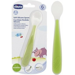 Chicco Βρεφικό Κουτάλι από Σιλικόνη Πράσινο Για 6+ Μηνών Chicco Βρεφικό Κουτάλι από Σιλικόνη Πράσινο Για 6+ Μηνών