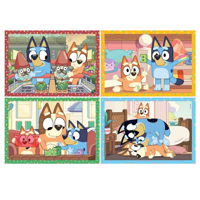 Clementoni Παιδικό Παζλ 4 in 1 Super Color Bluey 12-16-20-24tmx Clementoni Παιδικό Παζλ 4 in 1 Super Color Bluey 12-16-20-24tmx