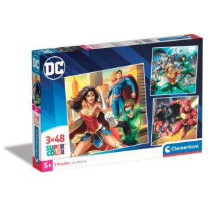 Clementoni Παιδικό Παζλ Super Color DC Comics Justice League 3x48τμχ 5+ Χρονών