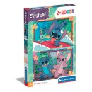 Clementoni Παιδικό Παζλ Super Color Disney Stitch 2x20τμχ Clementoni Παιδικό Παζλ Super Color Disney Stitch 2x20τμχ