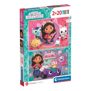 Clementoni  Παιδικό Παζλ Super Color DreamWorks Gabby's Dollhouse 2x20τμχ