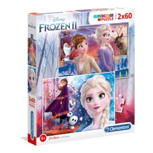 Clementoni Παιδικό Παζλ Super Color Frozen 2x60τμχ 5+ Χρονών