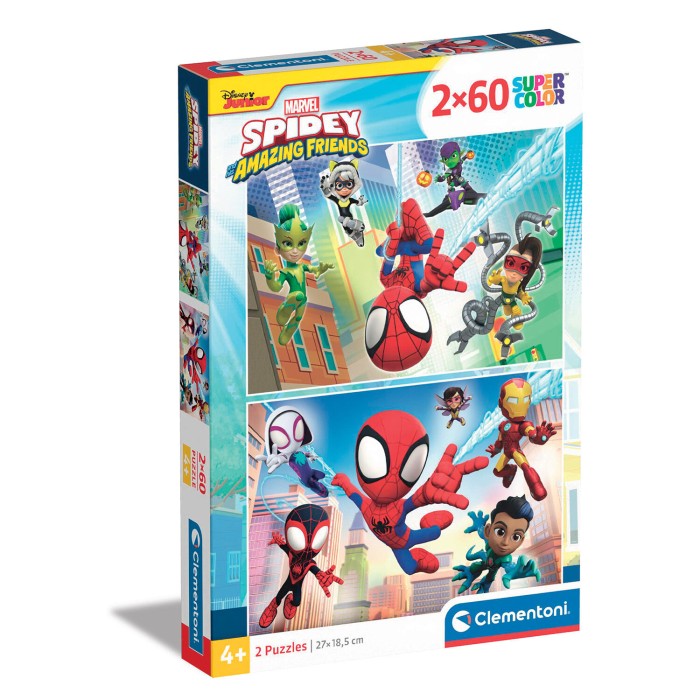 Clementoni Παιδικό Παζλ Super Color Marvel Spidey Και Οι Απίθανοι Φίλοι Του 2x60 τμχ Clementoni Παιδικό Παζλ Super Color Marvel Spidey Και Οι Απίθανοι Φίλοι Του 2x60 τμχ