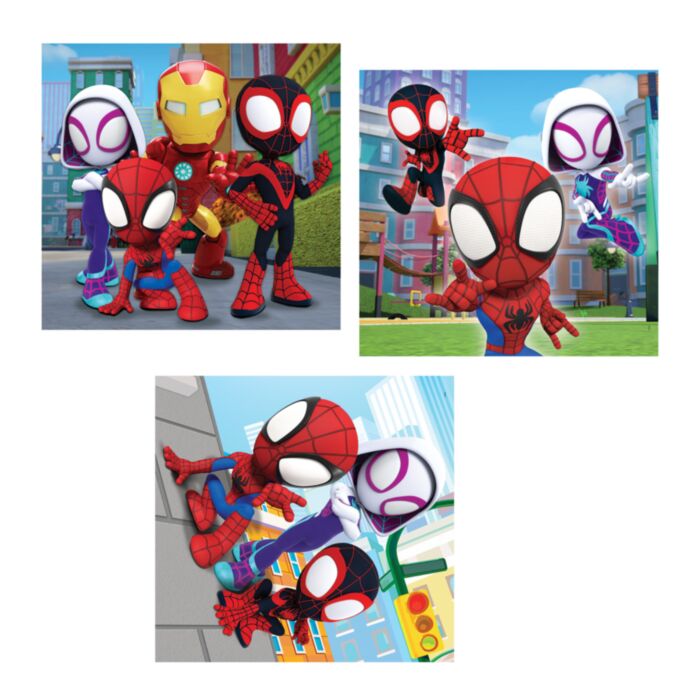 Clementoni Παιδικό Παζλ Super Color Marvel Spidey Και Οι Απίθανοι Φίλοι Του 3x48τμχ 5+ Χρονών