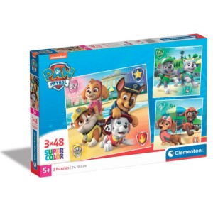Clementoni Παιδικό Παζλ Super Color Nickelodeon Paw Patrol 3x48τμχ 5+ Χρονών