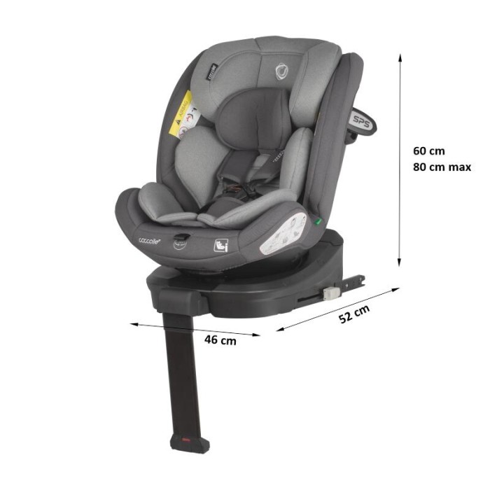 Coccolle Κάθισμα Αυτοκινήτου iSize 40-150 cm Sidra Diamond Black