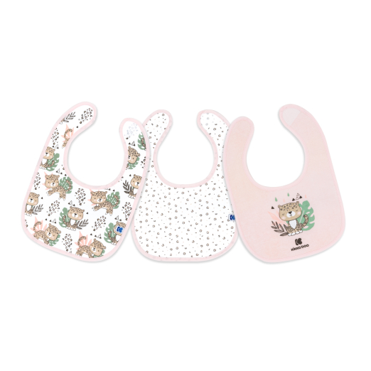 Σετ 3 Σαλιάρες Σαβάνα Ροζ Kikka Boo