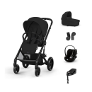 CYBEX Πολυκαρότσι 3in1 Balios S Lux 2024-2025 Black Frame Moon Black Με Κάθισμα Cloud G i-size Plus Moon Black + Βάση Isofix Base G