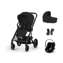 CYBEX Πολυκαρότσι 3in1 Balios S Lux 2024-2025 BLK Moon Black Με Κάθισμα Cloud G i-size Plus Moon Black
