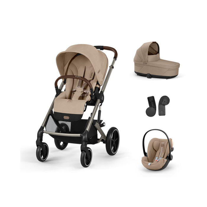 CYBEX Πολυκαρότσι 3in1 Balios S Lux 2024-2025 TPE Almond Beige Με Κάθισμα Cloud G i-size Plus Almond Beige