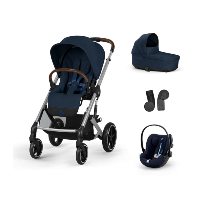 CYBEX Πολυκαρότσι 3in1 Balios S Lux 2024-2025 SLV Ocean Blue Με Κάθισμα Cloud G i-size Plus Ocean Blue