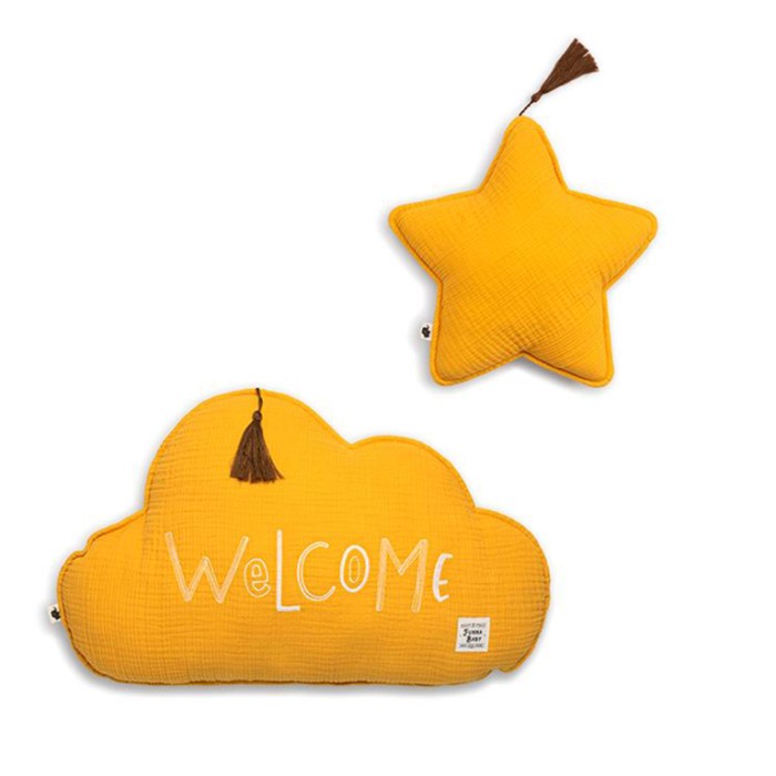 Διακοσμητικά Μαξιλαράκια Μουσελίνα Marigold Mustard Funna Baby