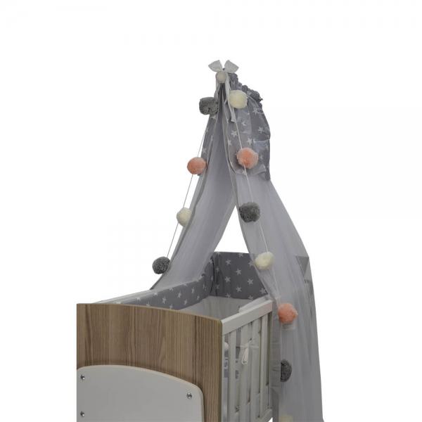 Διακοσμητική Γιρλάντα Με Pom Pom Ροζ Bebe Stars