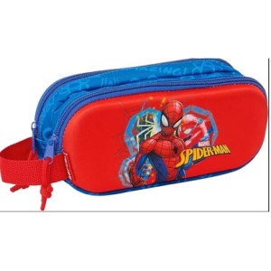 Διπλή κασετίνα 3D Spider Man Safta