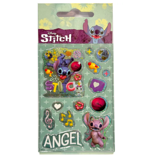 Disney Lilo and Stitch Angel Σετ Λαμπερών Ολογραφικών Αυτοκόλλητων