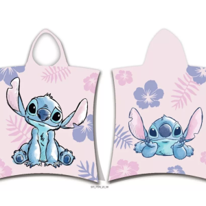 Disney Lilo and Stitch Pink Παιδικό Πόντσο  55x110cm