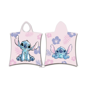 Disney Lilo and Stitch Pink Παιδικό Πόντσο  55x110cm