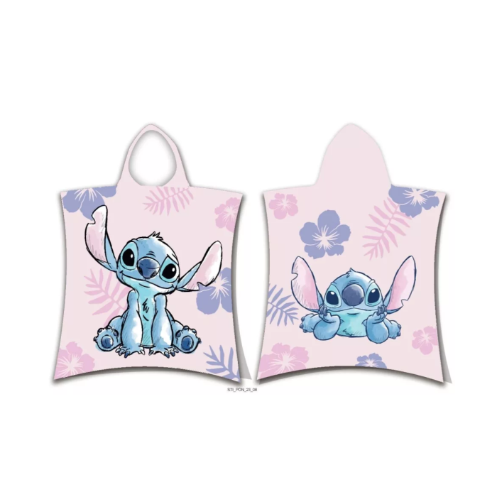 Disney Lilo and Stitch Pink Παιδικό Πόντσο  55x110cm