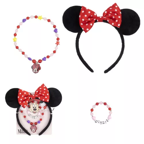 Disney Minnie Σετ Κοσμημάτων Και Στέκα Για Τα Μαλλιά Disney Minnie Σετ Κοσμημάτων Και Στέκα Για Τα Μαλλιά