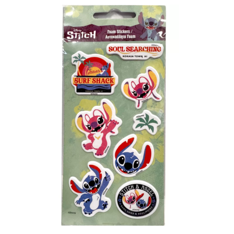 Disney Princess Lilo and Stitch Surf Shack Σετ Αυτοκόλλητων Puffy Foam