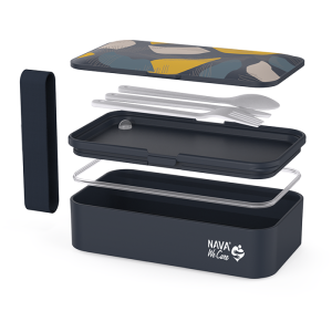 Δοχείο Φαγητού Πλαστικό Ορθογώνιο We Care Μπλε 650ml Nava