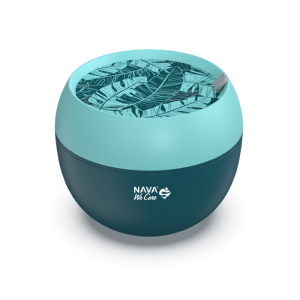 Δοχείο Φαγητού Πλαστικό Στρογγυλό We Care Πετρόλ 800ml Nava