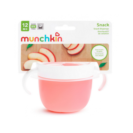 Δοχείο με Λαβές Snack Ροζ 12m+ Munchkin