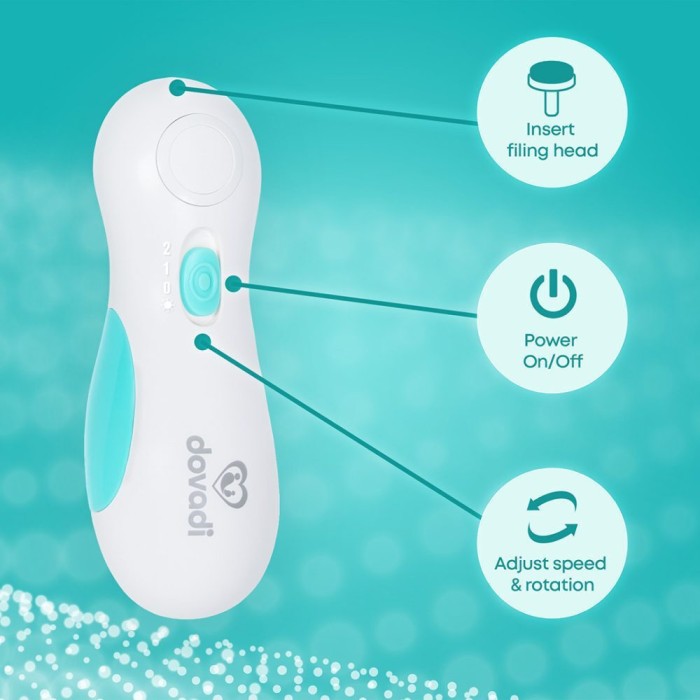 Dovadi Ηλεκτρική Βρεφική Λίμα Με 6 Ανταλλακτικές Κεφαλές