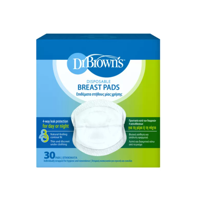 Dr. Brown Επιθέματα Στήθους Μιας Χρήσης 30τμχ Dr. Brown Επιθέματα Στήθους Μιας Χρήσης 30τμχ